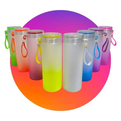 Botella vidrio opalizado sublimable